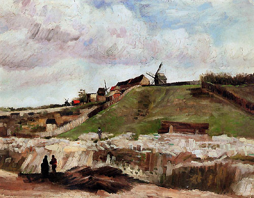 몽마르트의 채석장과 풍차(Montmartre: the Quarry and Windmills), Oil on board, 1886, Van Gogh Museum, Amsterdam 